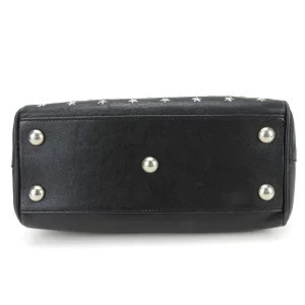 Saint Laurent Handbag Duffle Leather Black Shoulder Studs - Picture 4 of 11
